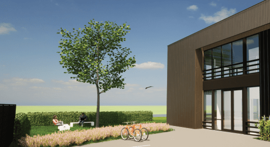 Impressie bedrijfsgebouw Wouda Installatietechniek Dronten