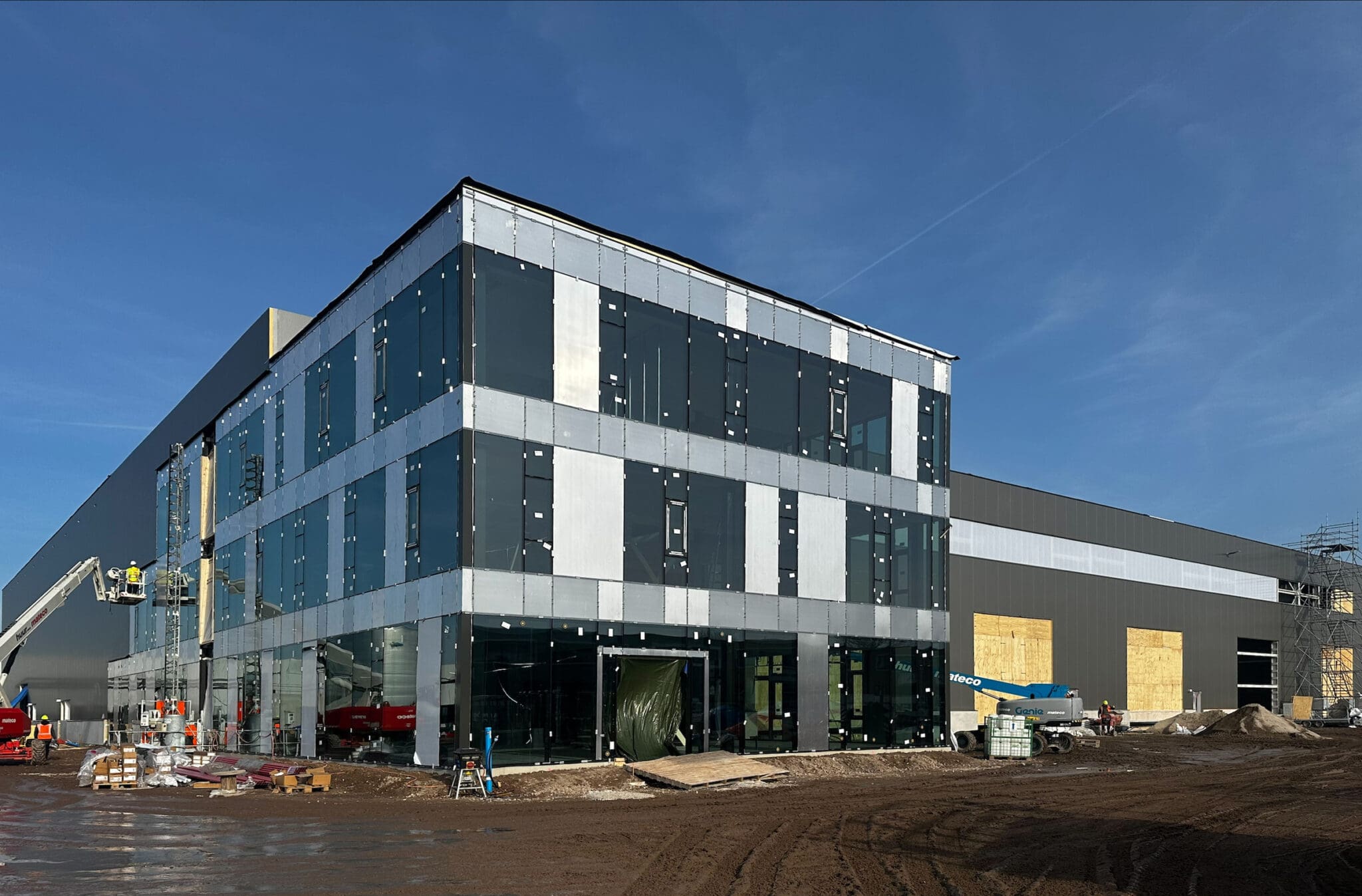 Voortgang bouw bedrijfsgebouw Verhoef Amstelveen februari 2026